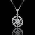0.37 CT natural diamond pendant necklace