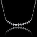Minimalist 18K White Gold Diamond Necklace MUHUANG