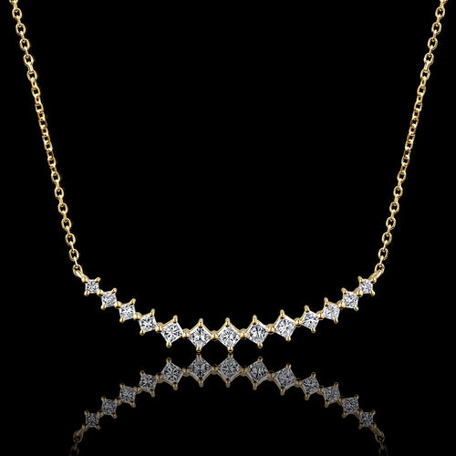 Minimalist 18K Gold Diamond Necklace MUHUANG