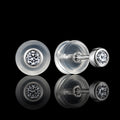 MUHUANG diamond stud earrings with silicone backs