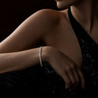 MUHUANG diamond bracelet on wrist