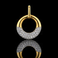 MUHUANG 18K Yellow Gold Natural Diamond Earrings