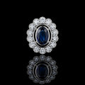 MUHUANG 18K White Gold Natural Diamond Earrings