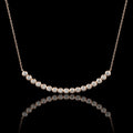 MUHUANG 0.5CT natural diamond curve necklace in 18K rose gold